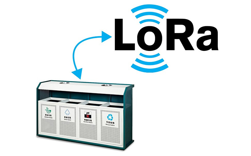 LoRa teknolojisine sahip akıllı çöp kutusu