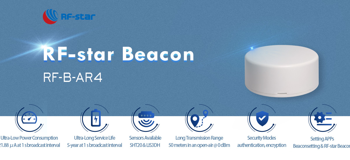 Bluetooth Düşük Enerji Beacon modülü RF-B-AR4