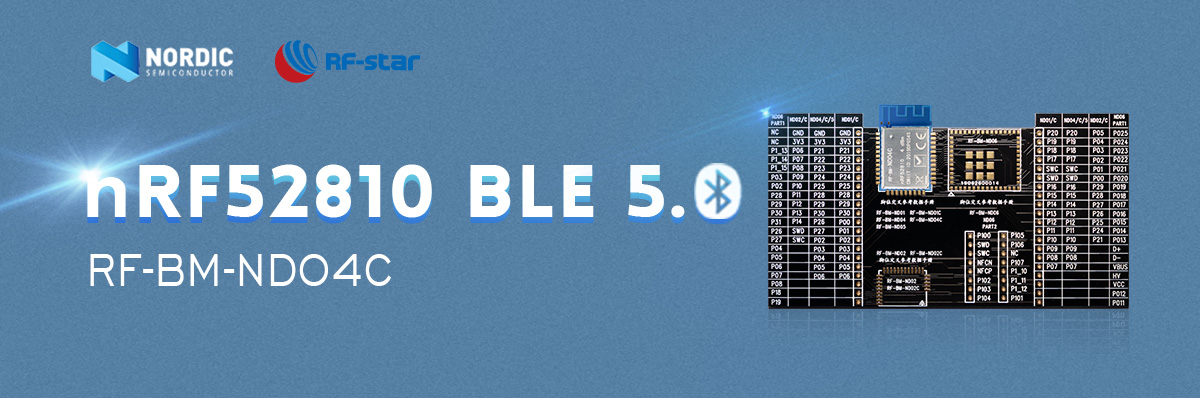 BLE5.0 Modülü UART nRF52810 modülü RF-BM-ND04C