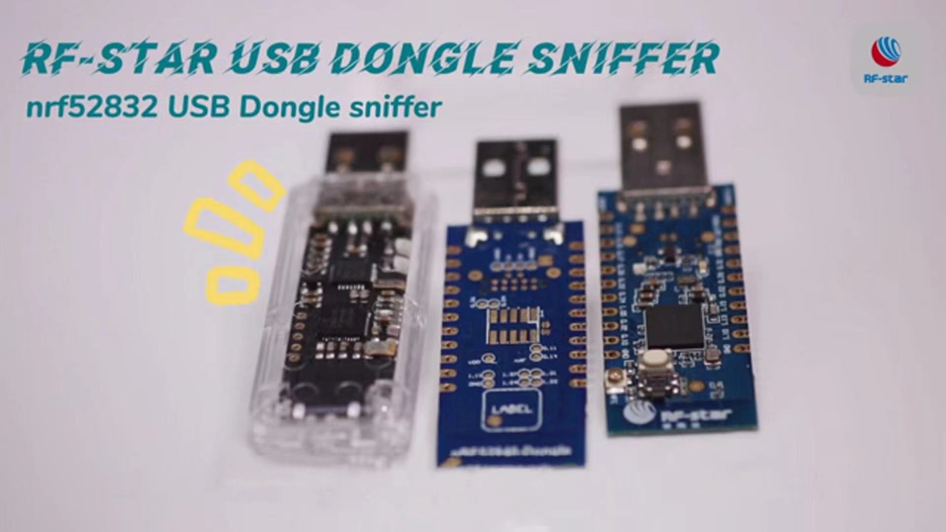 nRF Connect RF-star Düşük enerjili BLE 5.0 nRF52832 USB Dongle dinleyicisi